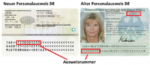 Bild von Personalausweis für Nationale Identifikationsnummer
